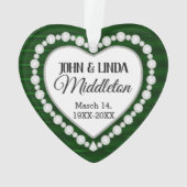 20. Emerald Wedding Anniversary Keepake Design Ornament (Rückseite)
