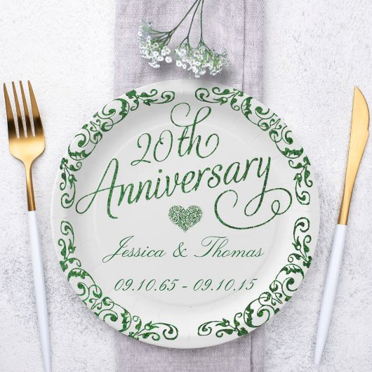 20. Emerald Wedding Anniversary Paper Teller