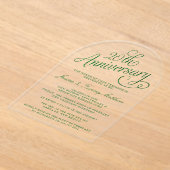 20. Emerald Wedding Jubiläum Acryleinladungen (Ablage )