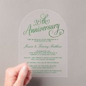 20. Emerald Wedding Jubiläum Acryleinladungen (Insitu (Handheld))
