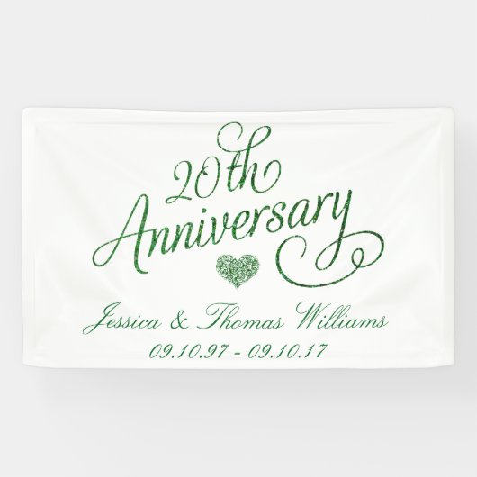 20. Emerald Wedding Jubiläum Banner (Horizontal)