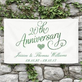 20. Emerald Wedding Jubiläum Banner