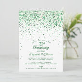 20. Emerald Wedding Jubiläum Einladung (Stehend Vorderseite)