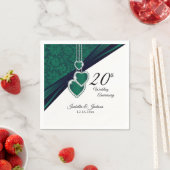 20. Emerald Wedding Jubiläum Serviette (Beispiel)