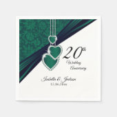 20. Emerald Wedding Jubiläum Serviette (Vorderseite)