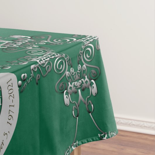 20. Emerald Wedding Jubiläum Tablecloth Tischdecke (Beispiel)