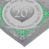 20. Emerald Wedding Jubiläum Tablecloth Tischdecke (Schrägansicht)