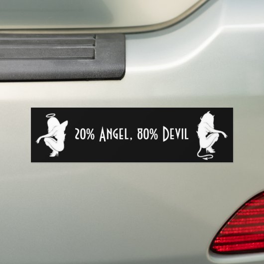 20% Engel, 80% Teufel Autoaufkleber (Auf Auto)
