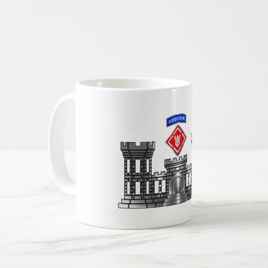 20. Engineer Brigade-Im Flugzeug Chrome Castle Kaffeetasse (Vorderseite Links)