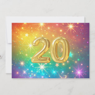20. Farbenfroher Regenbogenstern Feiertagskarte