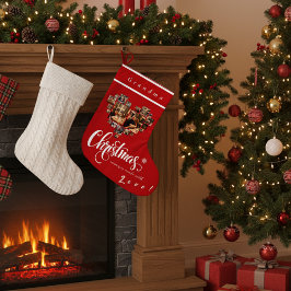 20 Foto Collage Herz, Oma, Opa, Mama, Vater Großer Weihnachtsstrumpf