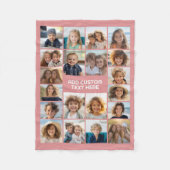20 Foto-Collage mit weißem Text vertikal Fleecedecke (Vorderseite)
