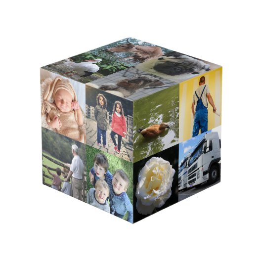 20 Foto hochladen Würfel (Vorderseite Schrägansicht)