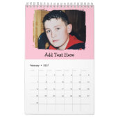 20 Foto personalisierter Text Kalender (Feb 2027)