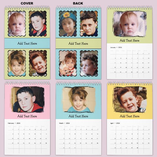 20 Foto personalisierter Text Kalender