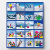 20 Foto-Raster-Collage Dunkelblau Fotoplatte (Vorderseite)