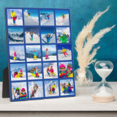 20 Foto-Raster-Collage Dunkelblau Fotoplatte (Seite)
