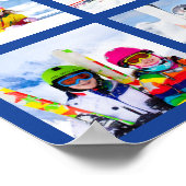 20-Foto-Raster-Collage Dunkelblau Poster (Ecke)