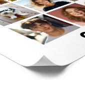 20-Foto-Raster-Collage - Weiß - Mod-Typ Schwarz Poster (Ecke)