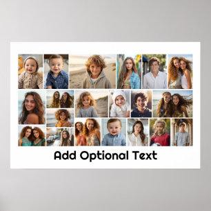 20-Foto-Raster-Collage - Weiß - Mod Typ Weiß Poster