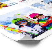 20 Foto-Raster-Collage Weiß Poster (Ecke)