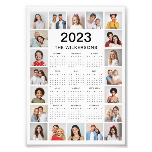 20 FotoCollage 2023 Kalender Foto Erweiterung (Vorne)