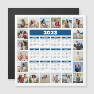20 FotoCollage 2023 US Kalender Magnetkarte