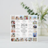 20 FotoCollage 2024 Jahr im Überblick Karte (Stehend Vorderseite)