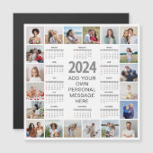 20 FotoCollage 2024 Jahr im Überblick Magnetkarte (Vorne/Hinten)