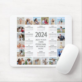 20 FotoCollage 2024 Jahr im Überblick Mousepad