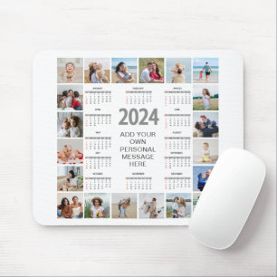 20 FotoCollage 2024 Jahr im Überblick Mousepad