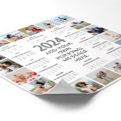 20 FotoCollage 2024 Jahr im Überblick Poster (Ecke)