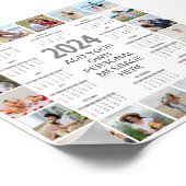 20 FotoCollage 2024 Jahr im Überblick Poster (Ecke)
