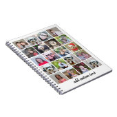 20 FotoCollage - Gitter mit Skripttext - weiß Notizblock (Rechte Seite)