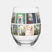 20 FotoCollage Personalisiert Weinglas Ohne Stiel (Links)
