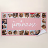 20 Fotocollage Wählen Sie Ihre Farbe und fügen Sie Strandtuch (Vorderseite)