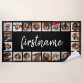 20 Fotocollage Wählen Sie Ihre Farbe und fügen Sie Strandtuch (Vorderseite)