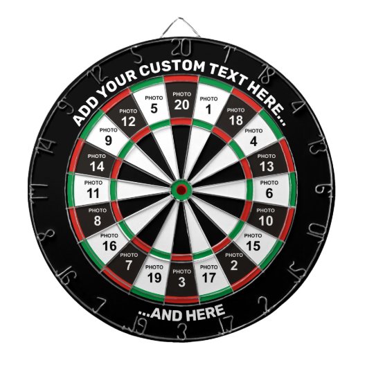 20 Fotos Dartboard mit benutzerdefiniertem Text Dartscheibe (vorne)