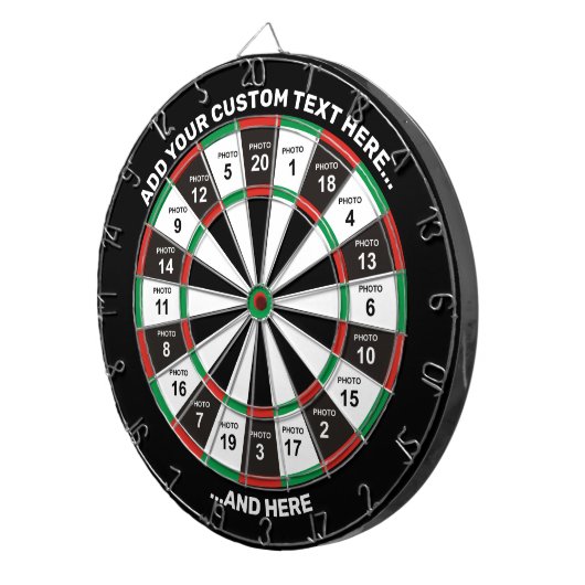 20 Fotos Dartboard mit benutzerdefiniertem Text Dartscheibe (Vorderseite rechts)