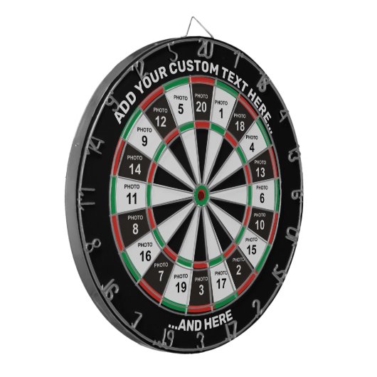 20 Fotos Dartboard mit benutzerdefiniertem Text Dartscheibe (Vorderseite Links)