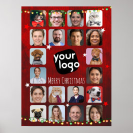 20 Fotos Frohe Weihnachten aus dem Team Branding Poster