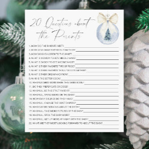 20 Fragen an Eltern - Winter Baby Shower Game