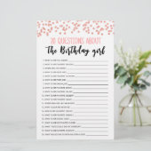 20 Fragen über das Geburtstagskameraspiel (Stehend Vorderseite)