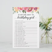 20 Fragen über das Geburtstagskameraspiel (Stehend Vorderseite)