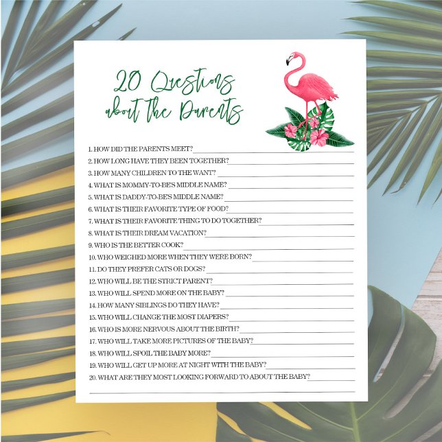 20 Fragen zu den Eltern - Baby-Dusche-Spiel (Von Creator hochgeladen)