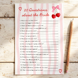 20 Fragen zum Braut-Cherry-Junggesellinnen-Abschie