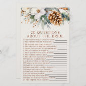 20 Fragen zum Brautparty von Bride Briefpapier (Vorne/Hinten)