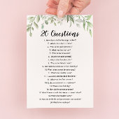 20 Fragen zum Bride Brautparty Game Einladung