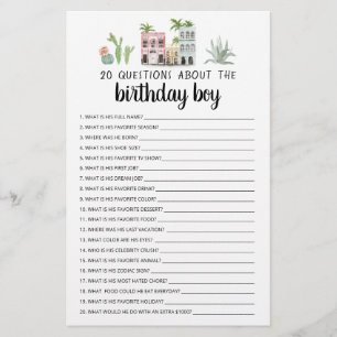 20 Fragen zum Geburtstagsspiel