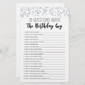 20 Fragen zum Geburtstagsspiel (Vorne/Hinten)